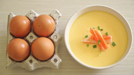 Steamed-egg-with-crab-stick-and-spring-onion