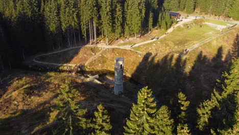 aerial-view-from-above-ruptured-dam-Desna-in-Jizera-Mountains-in-Czechia