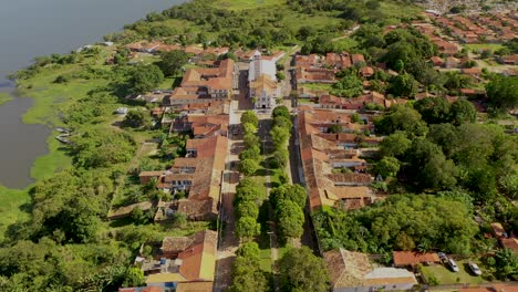 Aerial-view-of-the-historic-center-of-the-city-of-Carolina,-State-of-Maranhão,-Brazil
