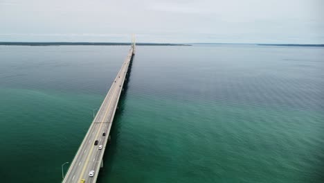 Aerial-Across-Mackinac-Bridge-Roadway