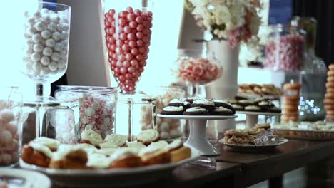 Wedding-Reception-Delicious-Sweet-Treats-And-Cakes-Table-Display