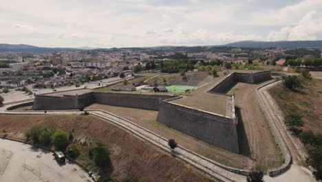 Army-fortress-of-São-Neutel-antique-historic-touristic-landmark-in-Chaves,-Portugal