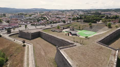 Stage-for-indoor-events-defensive-walls-of-Chaves-fortress-in-Portugal