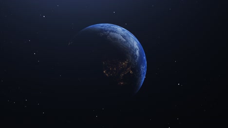 Planet-Erde-Dreht-Sich-Im-Weltraum
