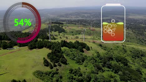 Aerial-view-of-powerful-Wind-turbine-farm-for-energy-production