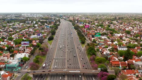 Aerial-drone-view-of-the-Pan-American-Highway,-the-longest-motorable-road-in-the-world