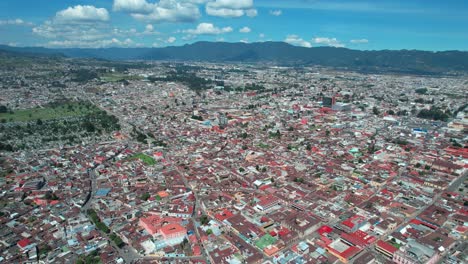 Urban-Colonial-Neighborhoods-And-City-Zones-In-Quetzaltenango-Xela,-Guatemala