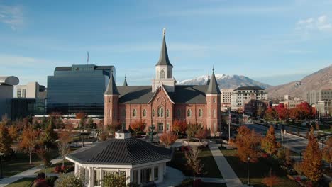 Aerial-Establishing-Approach-Shot-of-the-Provo-LDS-Mormon-Temple