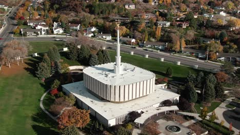 Aerial-Orbit-Above-the-Beautiful-Provo-LDS-Mormon-Temple