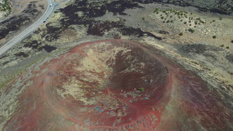 Cinder-Cone-Volcano,-St-George,-Utah,-Stunning-drone-shot-of-one-of-the-cinder-cone's-in-Washington-County
