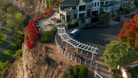 Aerial-cliffside-viewpoint-in-Dana-Point,-California