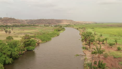 flying-over-the-kwanza-river,-Angola,-Africa-1