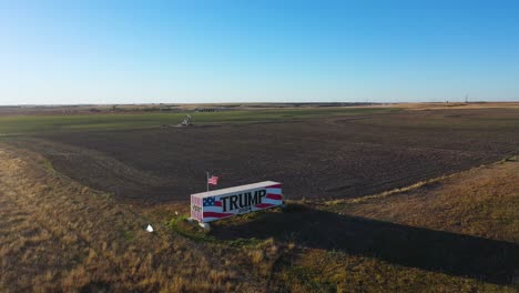 Drone-Video-of-Donald-Trump-Supporter-Farm-Land-Owner-with-Giant-Trump-2024-Campaign-Sign-Encouraging-People-to-Vote-For-Republican-President