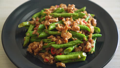 stir-fried-french-bean-or-green-bean-with-minced-pork---Asian-food-style