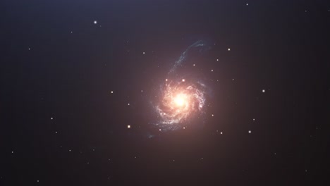 Una-Galaxia-Roja-Moviéndose-En-El-Universo-Silencioso