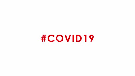 #COVID19-Text-typography-red-color-animation-smooth-on-white-background