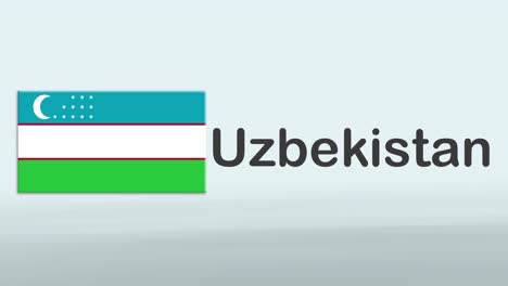 3d-Presentation-promo-intro-in-white-background-with-a-colorful-ribon-of-the-flag-and-country-of-Uzbekistan