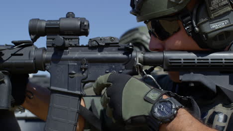 Soldiers-fire-their-scoped-rifles-in-a-line