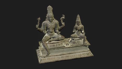 Bronze-Indian-Somaskanda,-14th-or-15th-C-CE,-cg,-camera-orbits