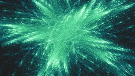 Psychedelic-atomic-like-abstract-background-in-green