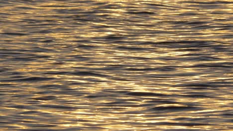 Dreamy-Golden-hour-water-reflections-on-turbulent-ocean-flow---Static-shot