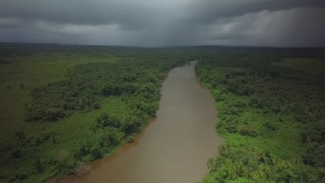 Aerial-view-of-the-orinoco-river-delta-with-stormy-skies