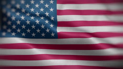 Frontale-Ansicht-Der-Amerikanischen-Flagge,-Die-In-Hd-Flattert