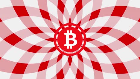 Bitcoin-Darstellung-In-Einem-Rot-weißen-Vórtice-Hintergrund