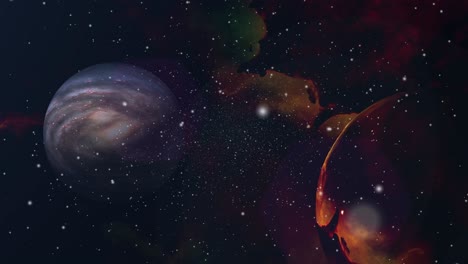 Un-Planeta-En-La-Nube-Nebulosa-Del-Universo