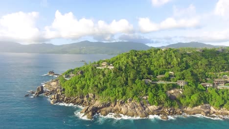 Aerial-View-Of-Anse-La-Liberte,-Mahe,-Seychelles