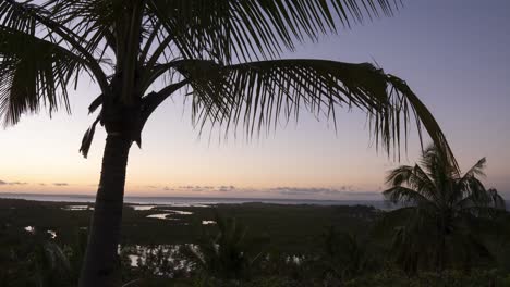 Timelapse-of-sunset-over-the-Lago-Nhambongue-lake-in-Miramar,-Mozambique