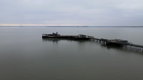 Southend-on-sea-pier-end-Aerial-footage-4K