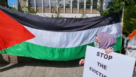 Irlandeses-Apoyando-Una-Protesta-Palestina-En-Dublín-Con-Carteles-De-Personas