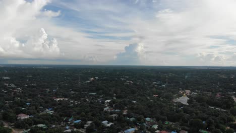 Drone-flying-over-the-historical-city-of-Bago-in-Myanmar