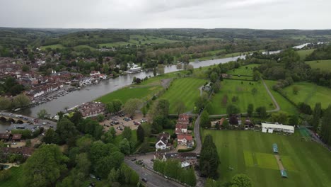 River-Thames-at-Henley-Remenham-Riverside-UK-drone-footage-4K