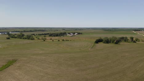 Aerial-Establishing-Shot-of-Rural-Farm-in-the-Country