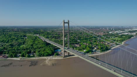 Aerial-pull-out---Humber-Bridge-over-the-Humber-Estuary-near-Kingston-Upon-Hull