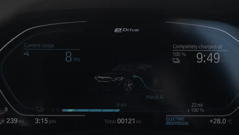 BMW-330E-Plug-In-Hybrid-Car-Charging-Dashboard-Display