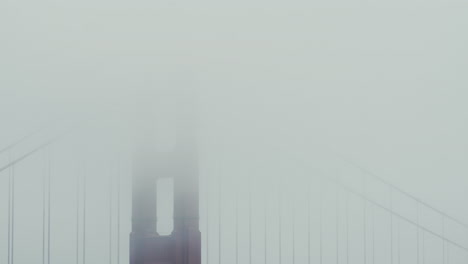 The-golden-gate-bridge-disappears-into-the-fog-in-the-early-morning