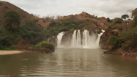 Flying-over-a-waterfall-in-kwanza-sul,-binga,-Angola-on-the-African-continent-5