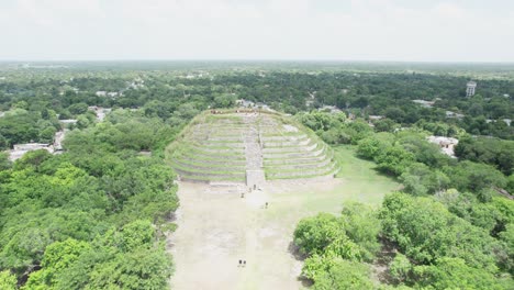 Aerial-shot-of-the-Kinich-Kakmo-pyramid-in-izamal