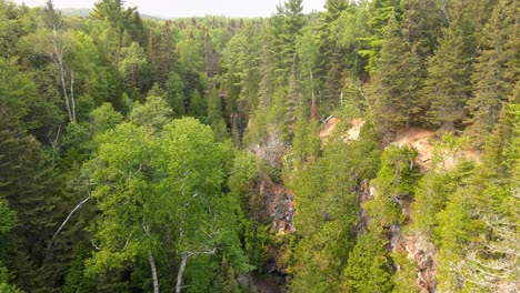 Aerial-view-beautiful-forest-located-in-North-Shore-Minnesota