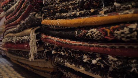 close-up-shot-of-pile-handmade-fabric-with-a-typical-Moroccan-motif