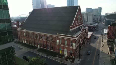aerial-push-into-wide-shot-of-the-ryman-auditorium-in-nashville-tennessee