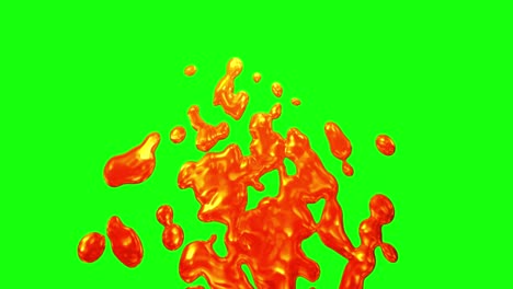 Lava-eruption-and-explosion-animation-on-a-green-screen