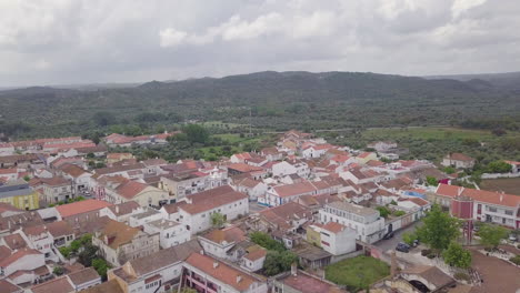 Drone-shot-of-Grandola-a-small-town-in-Portugal