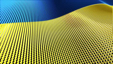 Computergenerierte-Ukraine-flagge,-Ukrainische-Flagge,-Die-In-Einem-Nahtlosen-Schleifenhintergrund-Weht