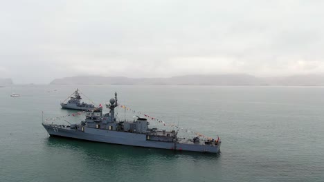 Peruvian-Naval-Ship-Pohang-class-Corvette-BAP-Ferre-On-The-Harbor-Of-Callao-In-Peru