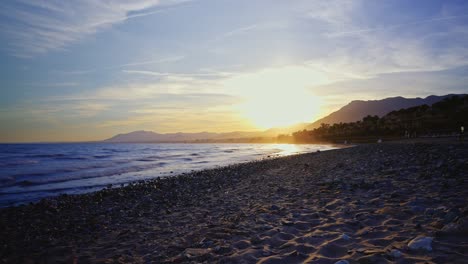 Marbella-Küste-Sonnenuntergang-Im-Zeitraffer