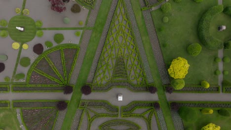 Birds-eye-view-of-the-intricate-abstract-design-of-Drummond-Castle-Garden